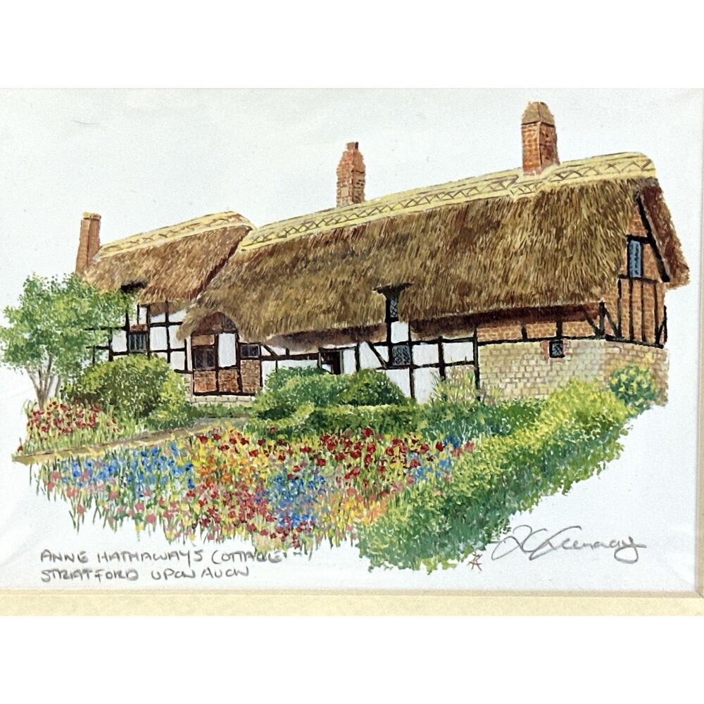 Zoe Kenway Anne Hathaway’s Cottage Stratford England Art Print 9x7 Matted - Picture 4 of 10